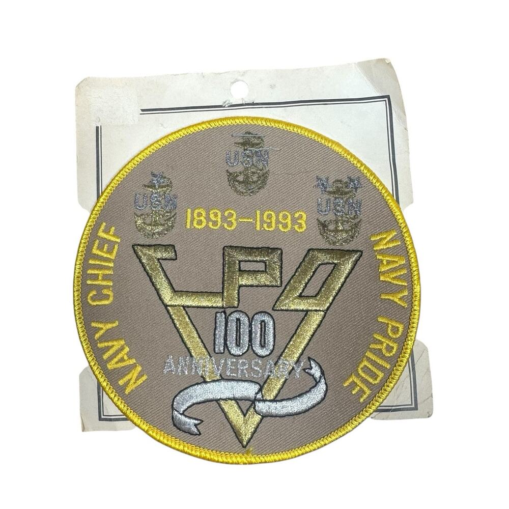Authentic Navy Chief Petty Officer 100 Anniversary Navy Pride Large 5" Patch